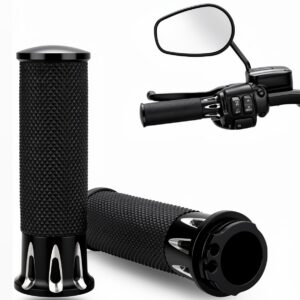 Handlebar Grips Black CNC Throttle Grip